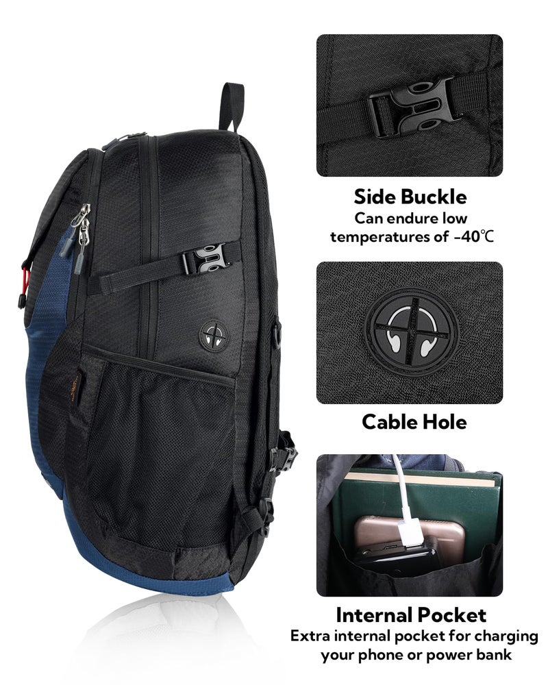 WATERFLY Lightweight Packable Hiking Backpack: 30L Foldable Travel Daypack Ultralight Camping Day Pack for Woman Man - Image 4